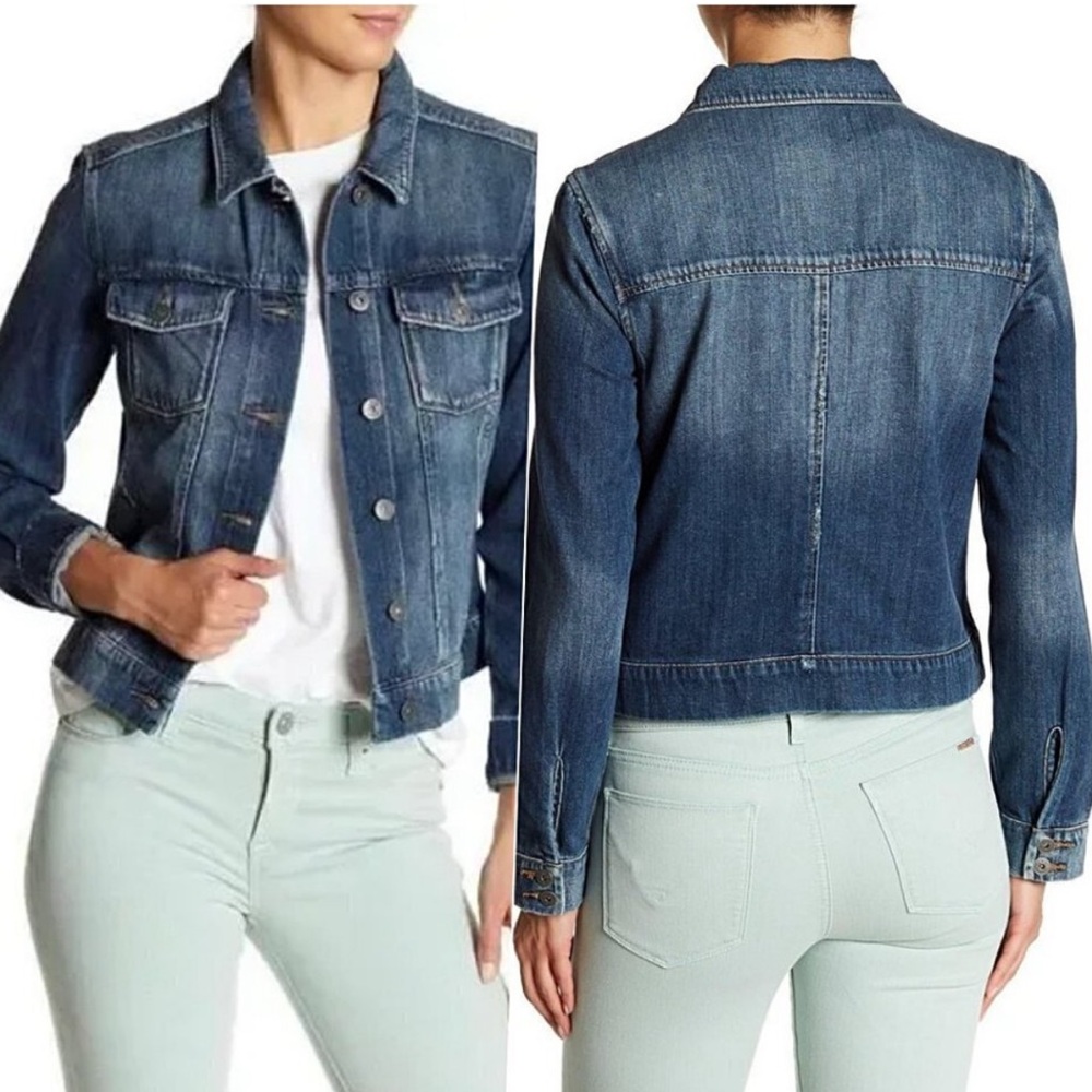 PAIGE Jean Jacket | Super Soft Denim Jacket | Distressed Size XS